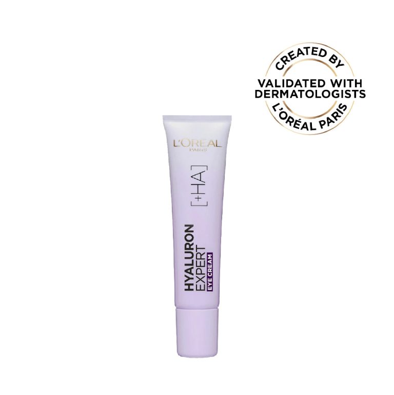 L'Oréal Paris Hyaluron Expert, Replumping and Moisturizing Eye Cream, against Fine Lines, for Eye-Contour Replumping, with Hyaluronic Acid