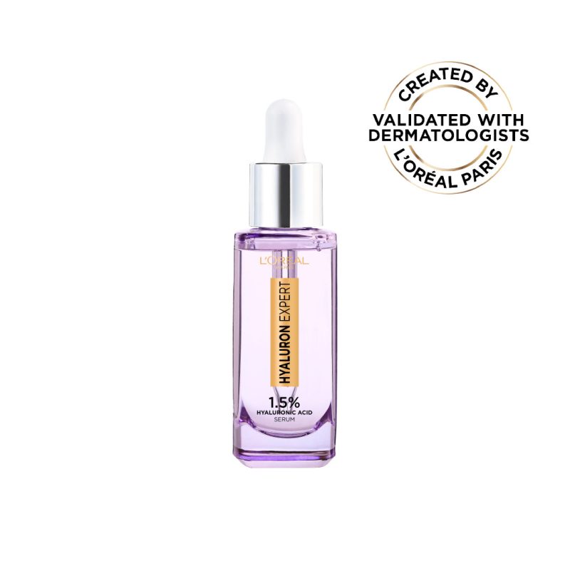 L'Oréal Paris Hyaluron Expert Replumping Face Serum, with 1.5% Hyaluronic Acid, for Fine Lines Reduction, Hydration and Youthful Looking Skin