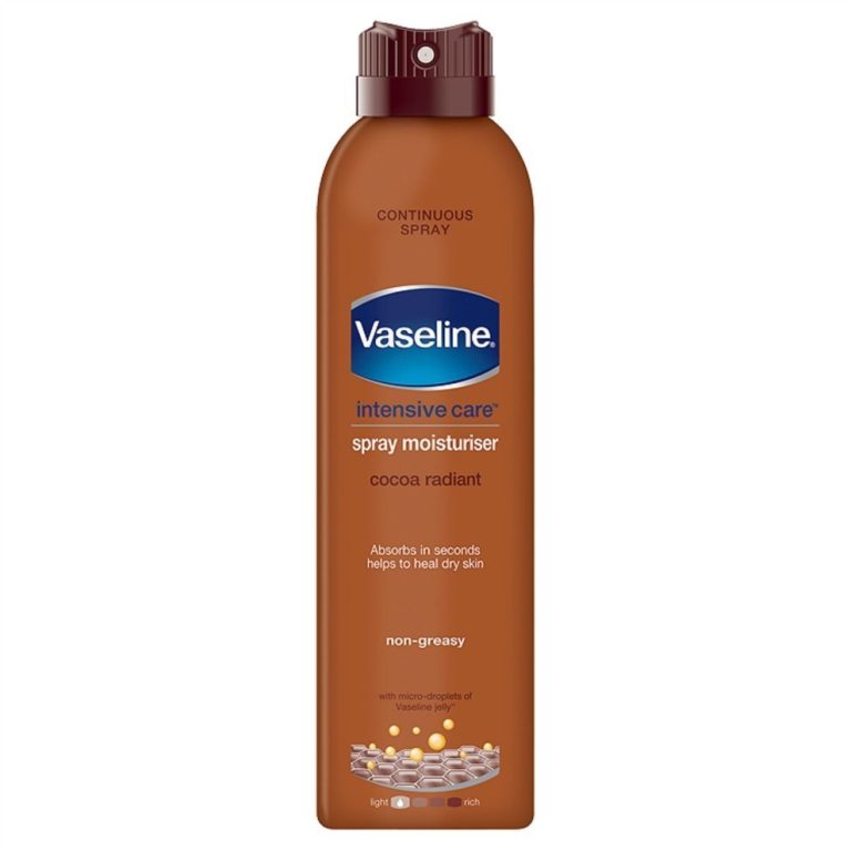 132285266-1.jpg Vaseline Womens Intensive Care Spray Moisturiser Cocoa Radiant 190 Ml