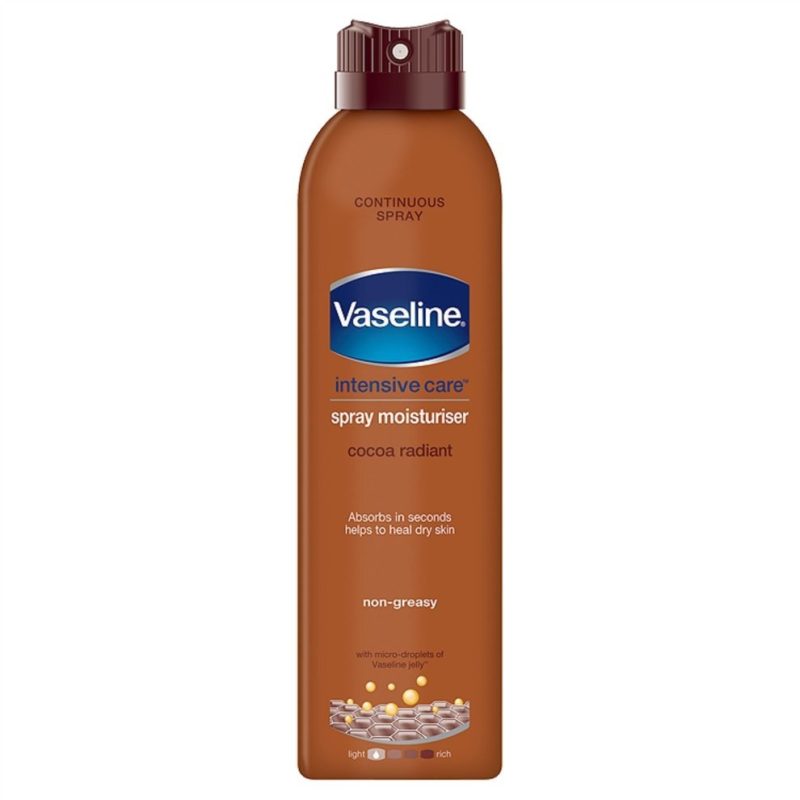 Vaseline Womens Intensive Care Spray Moisturiser Cocoa Radiant 190 Ml