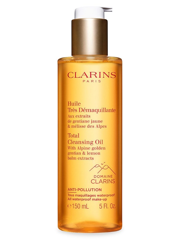 241048399-1.jpg Clarins Total Cleansing Oil with Alpine Golden Gentian and Lemon Balm Extracts All Waterproof Make up 150ml