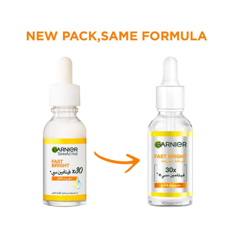 Garnier Fast Bright Vitamin C + Niacinamide 30x Brightening Booster Serum