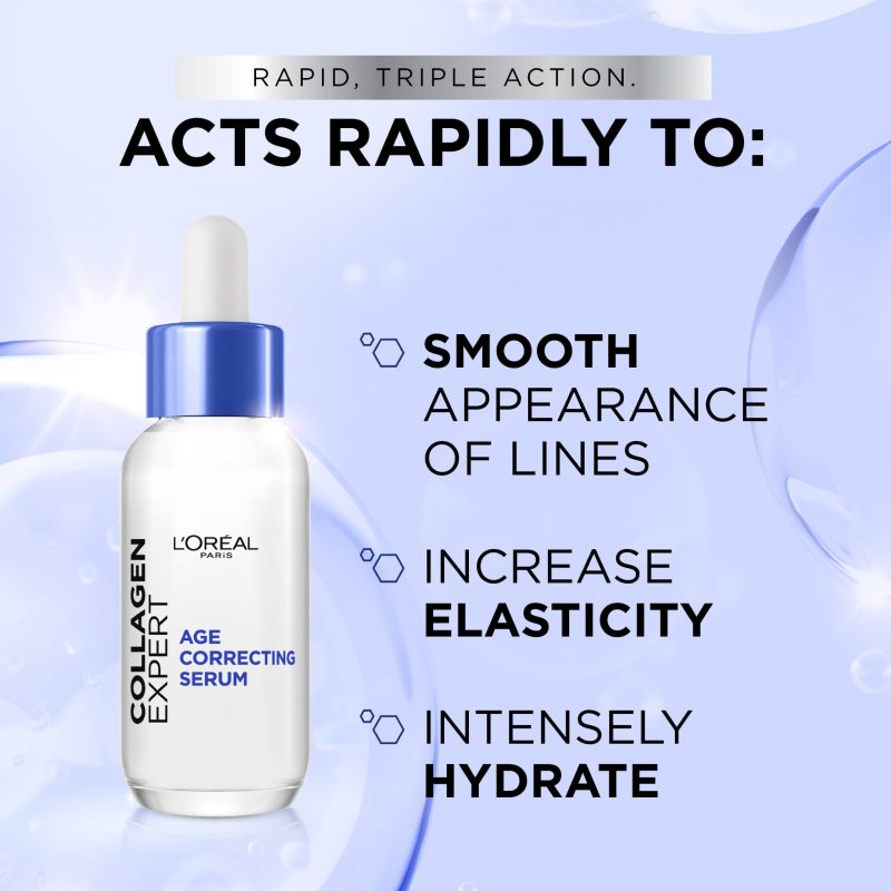 3-CollagenSerum_4001133e-74e9-49bf-aca3-eae72eee8f98.jpg L'Oréal Paris Collagen Expert Age-Correcting Serum with Glycerin & Collagen Peptide Fractions