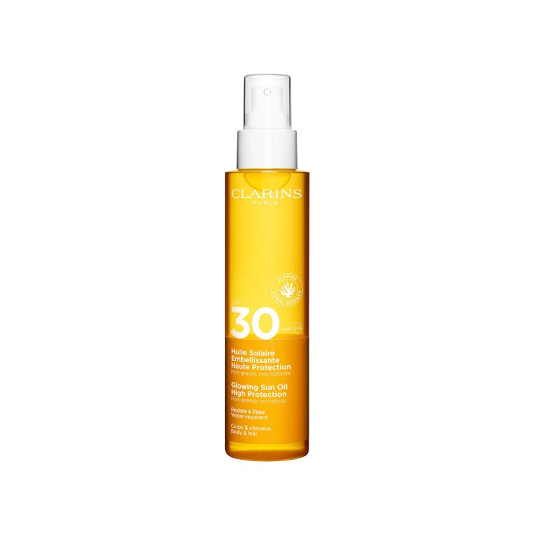 Clarins Glowing Sun Oil High Protection SPF30