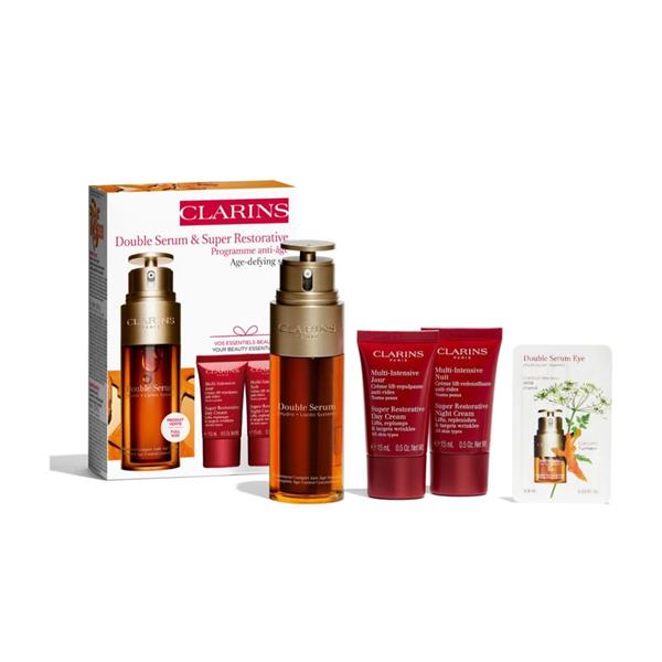 Clarins Double Serum & Super-Restorative Age-Defying Set