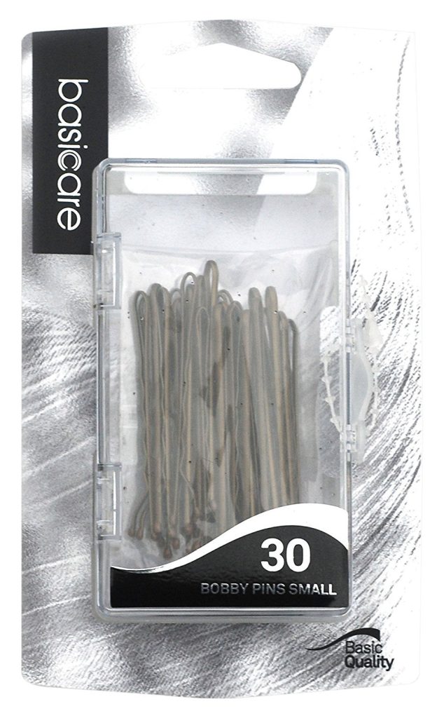 BASICARE Kirby Grips Bobby Pins Small 5 Cm Brown
