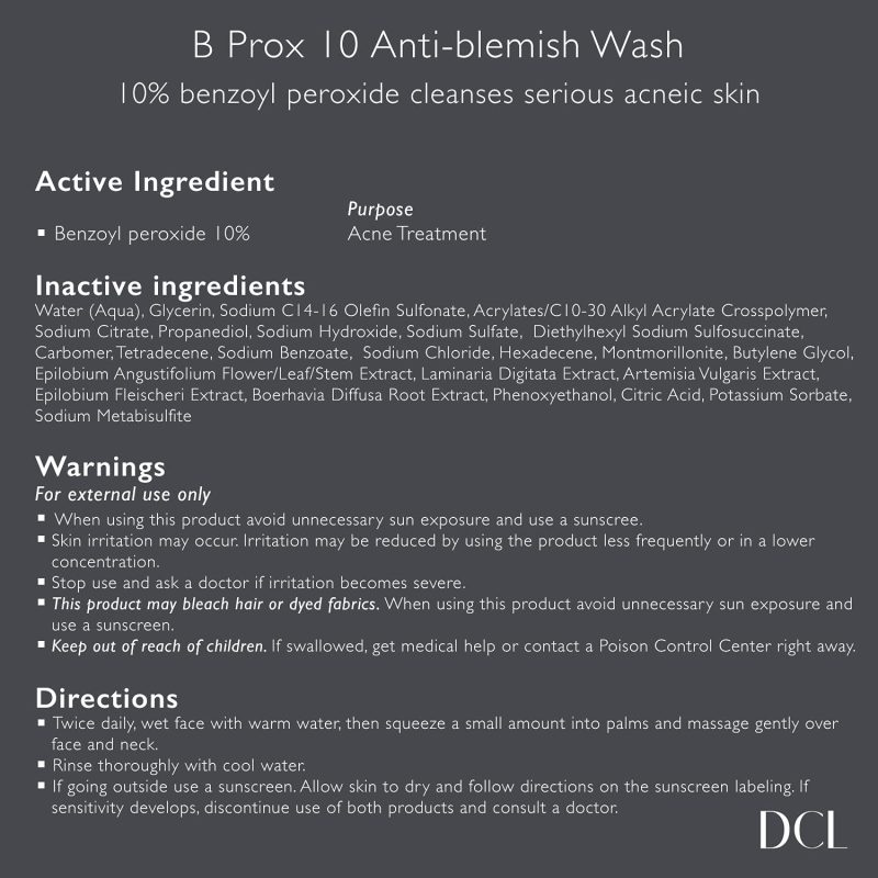 DCL B Prox 10 Anti-Blemish Wash for Acne-Prone Skin