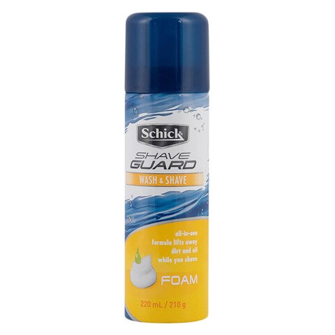 79910_main.jpg SCHICK FOAM SHAVE GUARD WASH & SHAVE 220ML