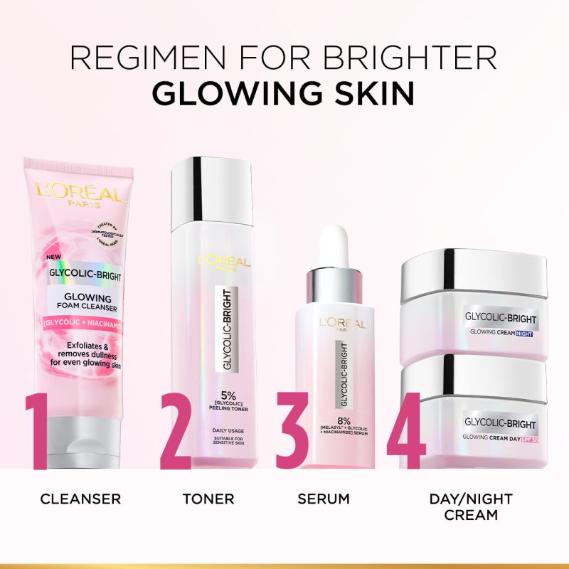 9-GlycolicBright-NightCream3600524051037.jpg L'Oréal Paris Glycolic-Bright Glowing Night Cream, for Dark Spots Reduction, Glow Boosting, and Skin Tone Evenness
