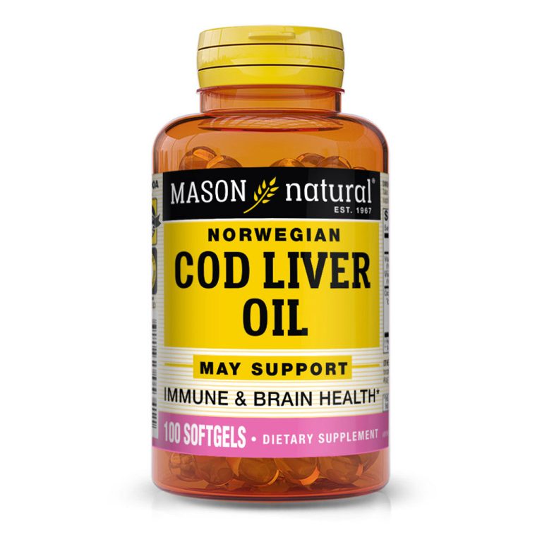 AXMS534-100__87849.jpg Mason Natural Cod Liver Oil Plus Vitamin A & D3
