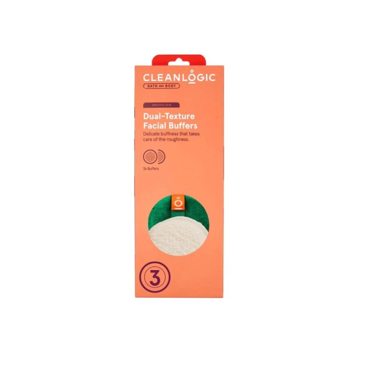 BathandBodySensitiveSkinDualTextureFacialBuffers-svg.jpg Cleanlogic Bath and Body Sensitive Skin Dual Texture Facial Buffers