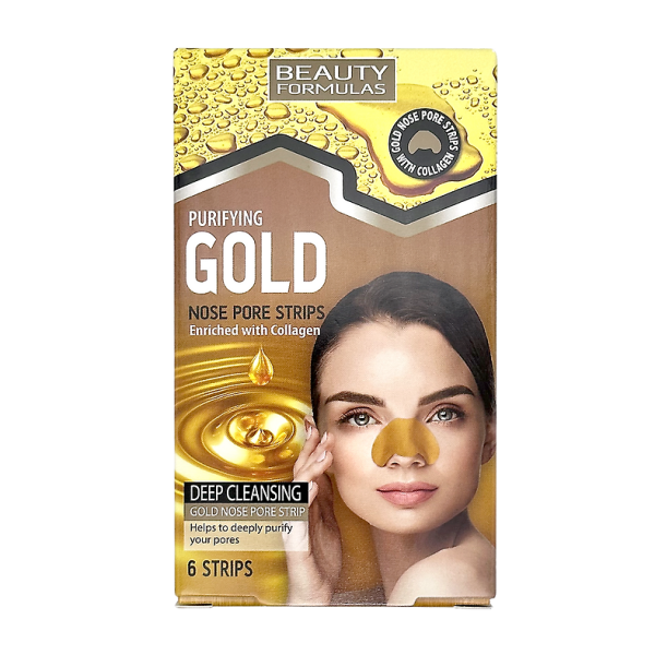 Beauty Formulas Gold Nose Pore Strips 6'S