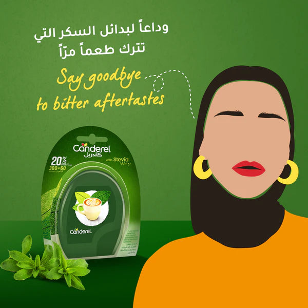Canderel Stevia 300 + 60 Free Tabs