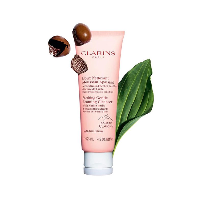 DOUXNETTMOUSSAPAISANT125ML.jpg Clarins Soothing Gentle Foaming Cleanser With Alpine Herbs & Shea Butter Extract