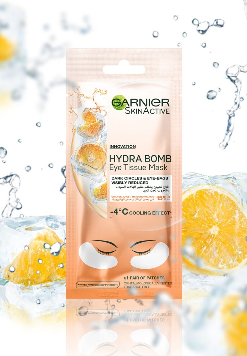 Garnier Skin Active Hydra Bomb Anti Dark-Circles Eye Tissue Mask With Orange Juice & Hyaluronic Acid