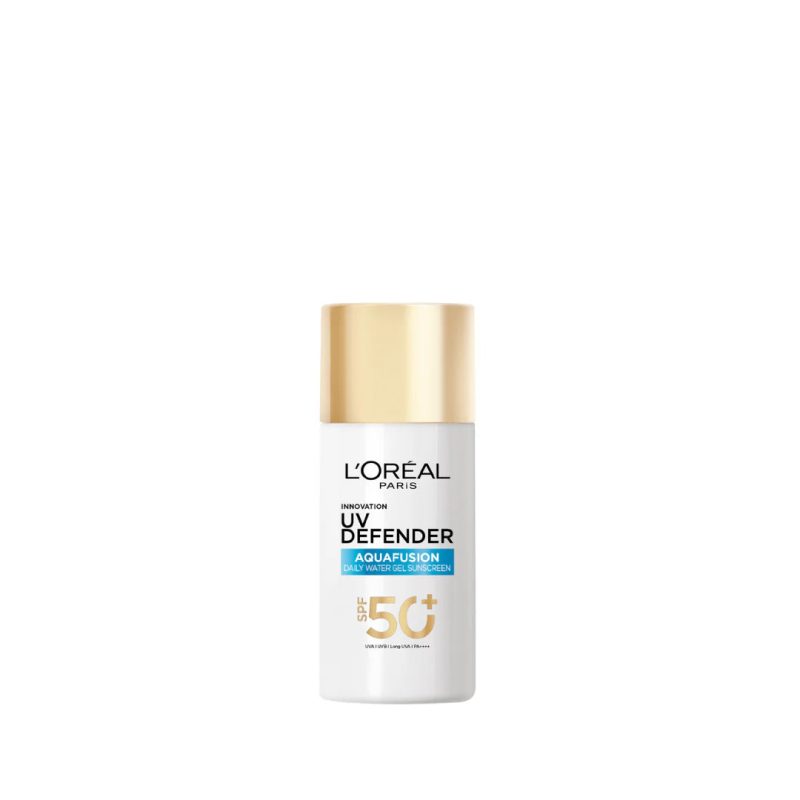 L'Oréal Paris UV Defender, Aquafusion Daily Water Gel Sunscreen, SPF50+ PA++++, Defends from all UV aging signs, Absorbs in 3 Seconds, 50ml
