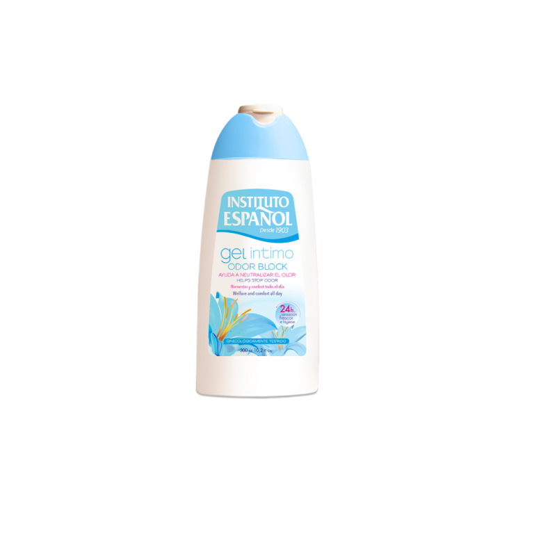 OdorBlockIntimateGelandMilkShowerGel.png Instituto Español Odor Block Intimate Gel
