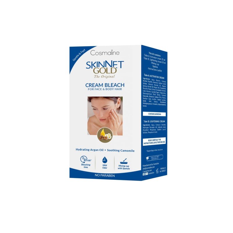 Skinnet-Gold-New-Packshot-scaled-1.jpg Cosmaline Skinnet Gold Cream Bleach (25+50ml)