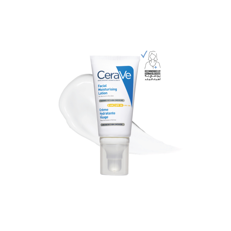 CeraVe AM Facial Moisturizing Lotion SPF50 for Normal to Dry Skin 52ml