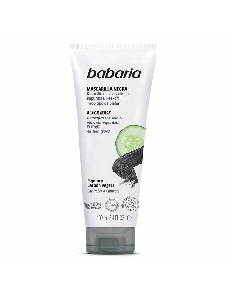 babaria-mascarilla-facial-negra-100ml-pepino-y-carbon-detox.jpg Babaria Black Mask Peel Off Blackhead Remover Charcoal DETOXIFY 100 ml
