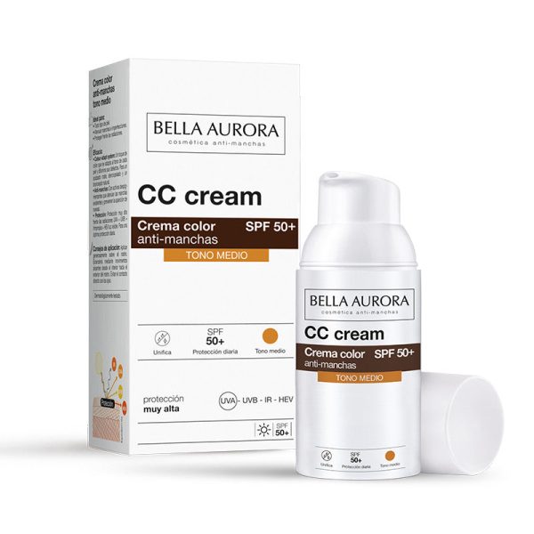 dark-spot-cc-cream-spf50-medium-shade.jpg Bella Aurora Crema Color Spf50 + Medium Tone