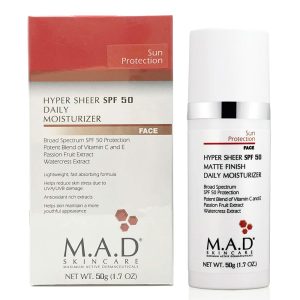 M.A.D. Skin Care Hyper Sheer SPF 50 Matte Finish Daily Moisturizer