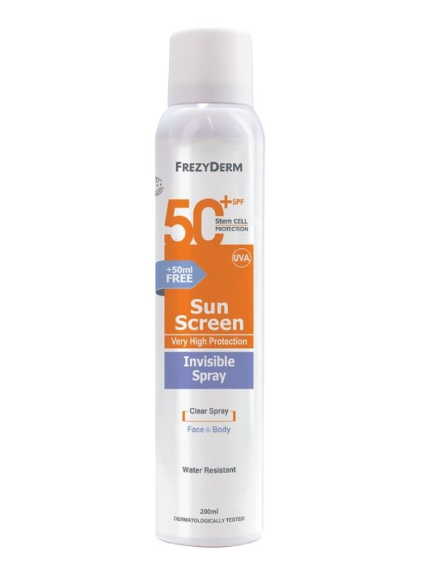 FREZYDERM Sun Screen Invisible Spray SPF50+ Face & Body